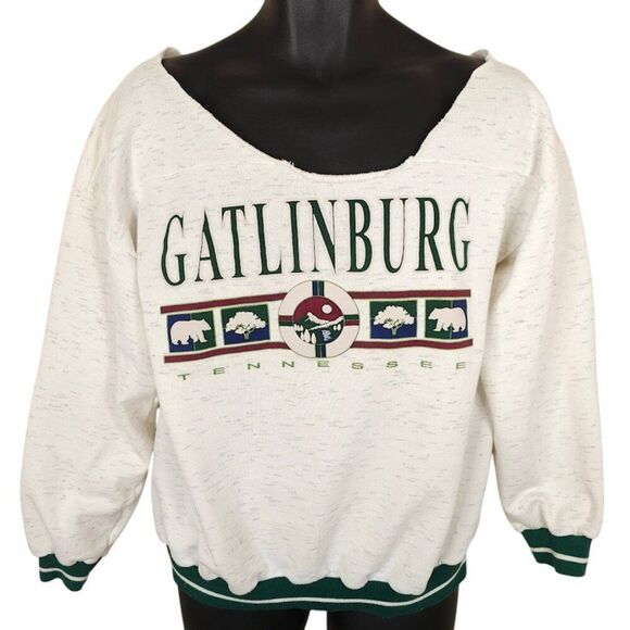 Gatlinburg Sweatshirt Mens Size Large Gray Tennessee Travel Destination - Picture 2 of 6